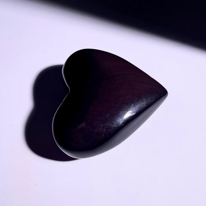 B373◇１点物◇レインボーオブシディアン  ハート◇39×51×21mm◇天然石・鉱物・パワーストーン