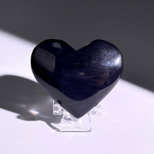 B375◇１点物◇ レインボーオブシディアン ハート◇41×54×22mm◇天然石・鉱物・パワーストーン