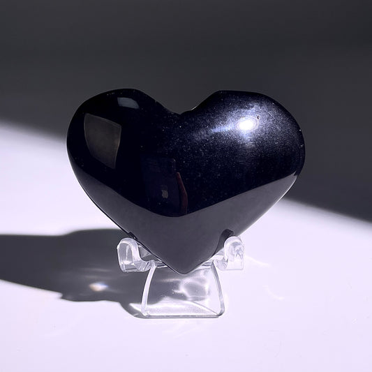 B382◇１点物◇レインボーオブシディアン ハート◇39×57×23mm◇天然石・鉱物・パワーストーン