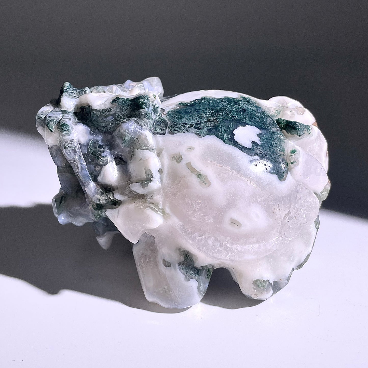 B412◇１点物◇モスアゲート  竜亀◇101×79×64mm◇天然石・鉱物・パワーストーン