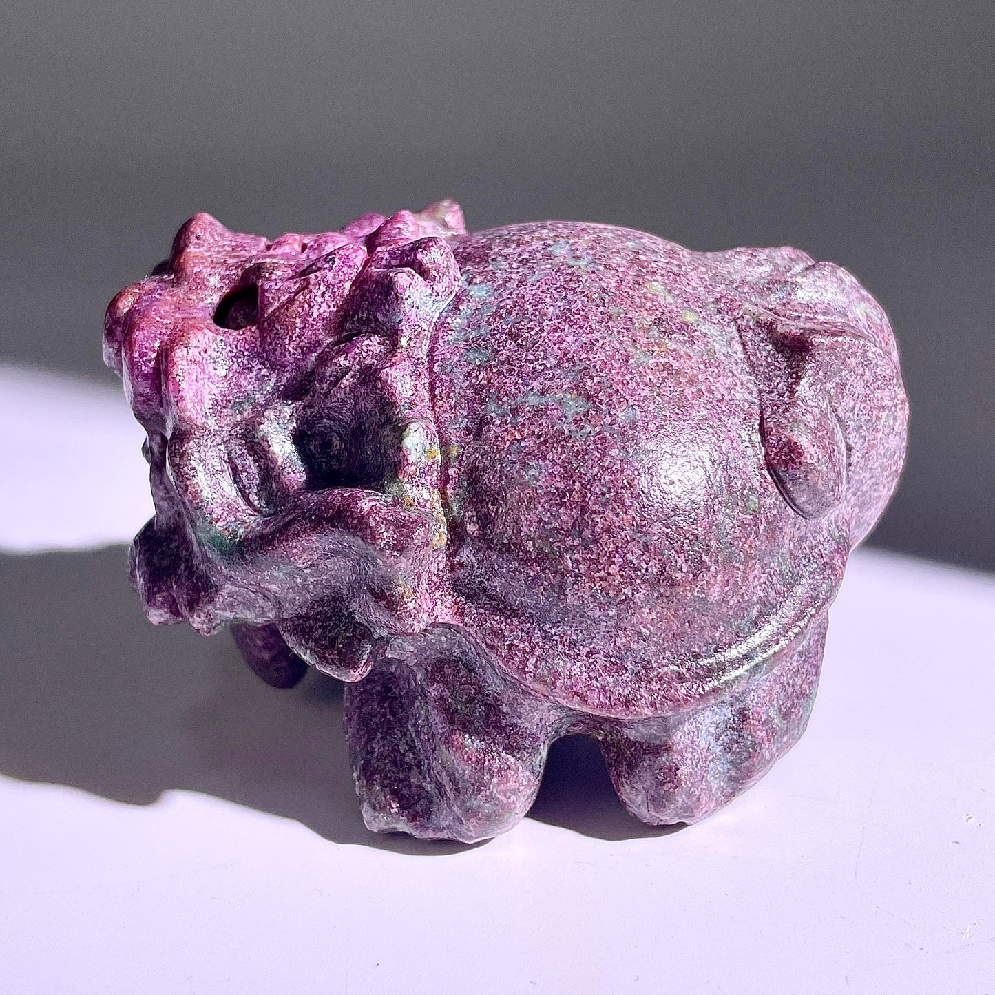 B416◇１点物◇ルビーインゾイサイト  竜亀◇81×71×49mm◇天然石・鉱物・パワーストーン