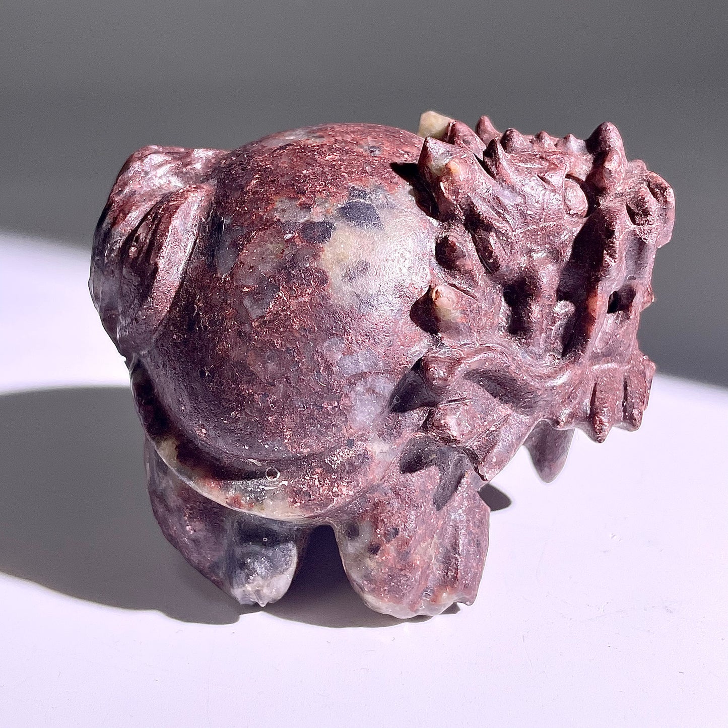 B418◇１点物◇ルビーインゾイサイト  竜亀◇80×70×56mm◇天然石・鉱物・パワーストーン