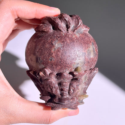 B418◇１点物◇ルビーインゾイサイト  竜亀◇80×70×56mm◇天然石・鉱物・パワーストーン