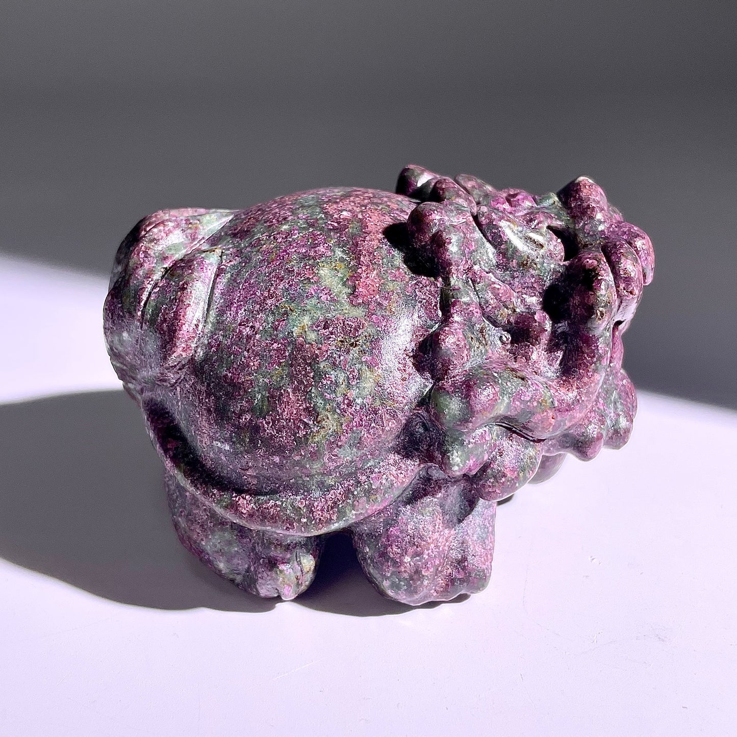 B420◇１点物◇ルビーインゾイサイト  竜亀◇81×70×50mm◇天然石・鉱物・パワーストーン