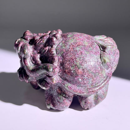 B420◇１点物◇ルビーインゾイサイト  竜亀◇81×70×50mm◇天然石・鉱物・パワーストーン