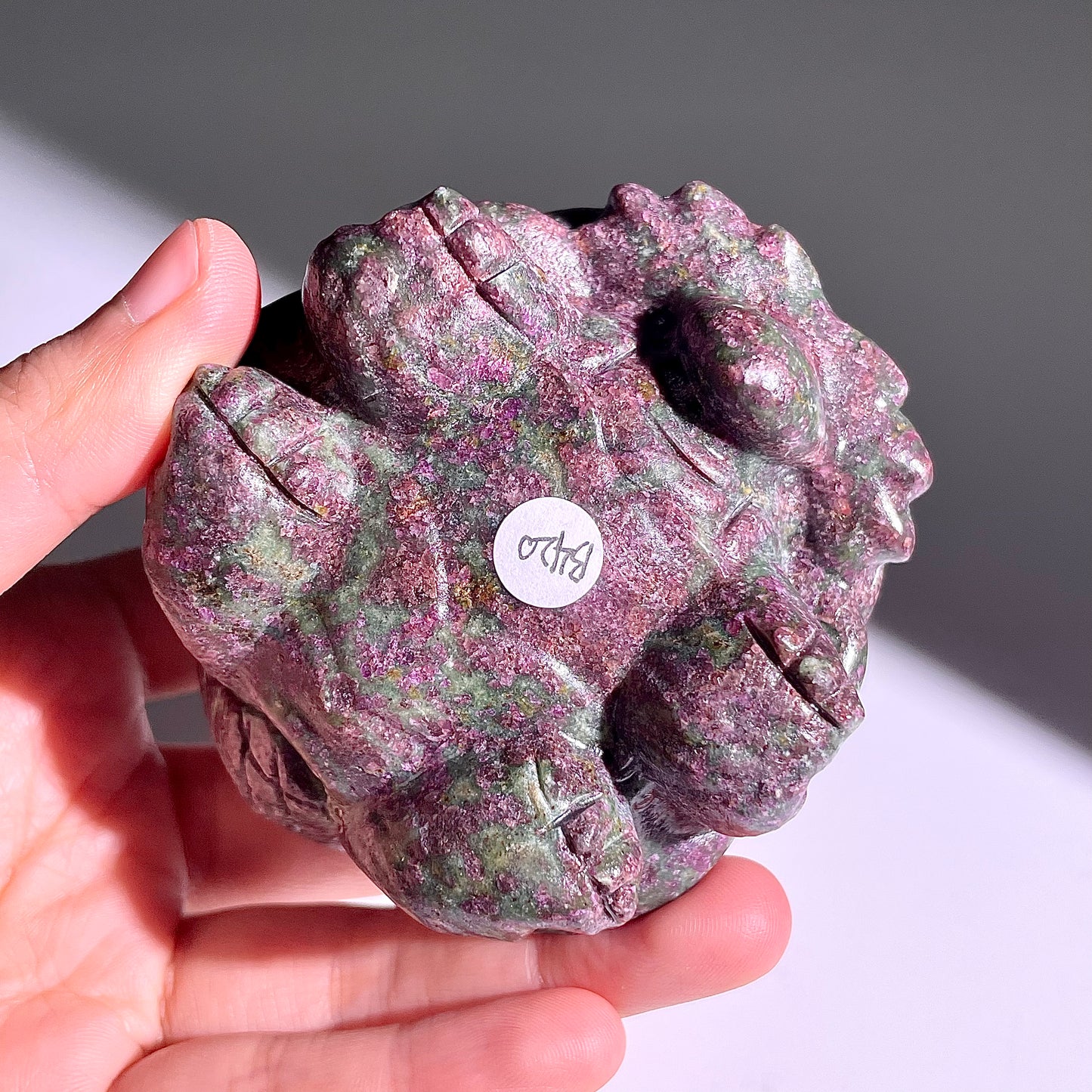 B420◇１点物◇ルビーインゾイサイト  竜亀◇81×70×50mm◇天然石・鉱物・パワーストーン