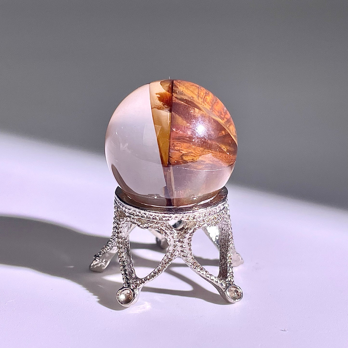 B422◇１点物◇ヘマタイトクォーツ  ボール◇22×22×22mm◇天然石・鉱物・パワーストーン