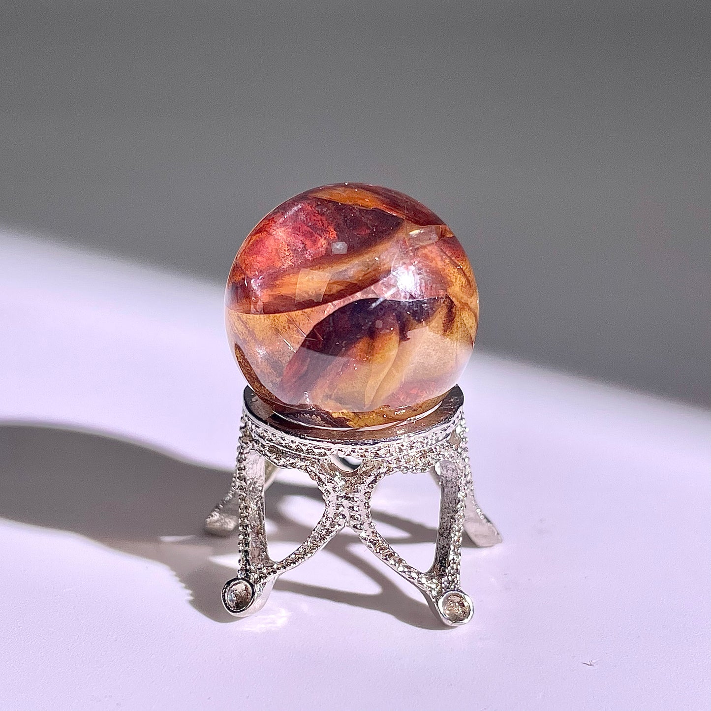 B423◇１点物◇ヘマタイトクォーツ  ボール◇21×21×21mm◇天然石・鉱物・パワーストーン