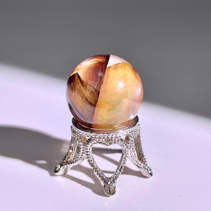 B423◇１点物◇ヘマタイトクォーツ  ボール◇21×21×21mm◇天然石・鉱物・パワーストーン