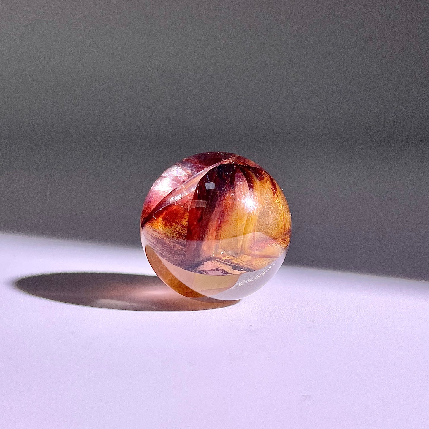 B423◇１点物◇ヘマタイトクォーツ  ボール◇21×21×21mm◇天然石・鉱物・パワーストーン