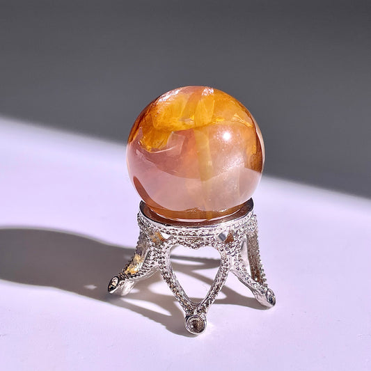 B424◇１点物◇ヘマタイトクォーツ  ボール◇22×22×22mm◇天然石・鉱物・パワーストーン