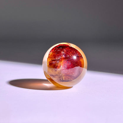 B424◇１点物◇ヘマタイトクォーツ  ボール◇22×22×22mm◇天然石・鉱物・パワーストーン