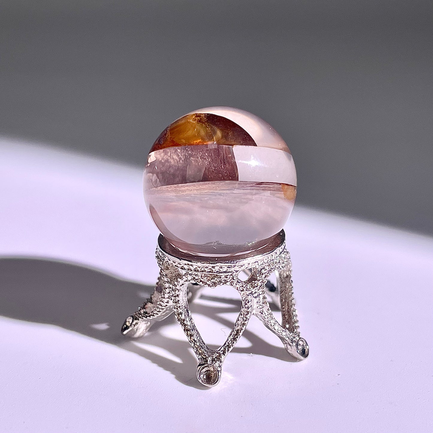 B425◇１点物◇ヘマタイトクォーツ  ボール◇22×22×22mm◇天然石・鉱物・パワーストーン