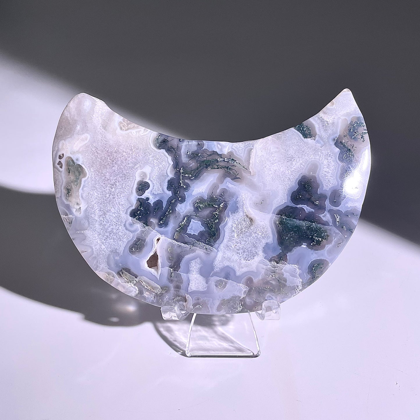 B426◇１点物◇モスアゲート  ムーン◇120×66×19mm◇天然石・鉱物・パワーストーン