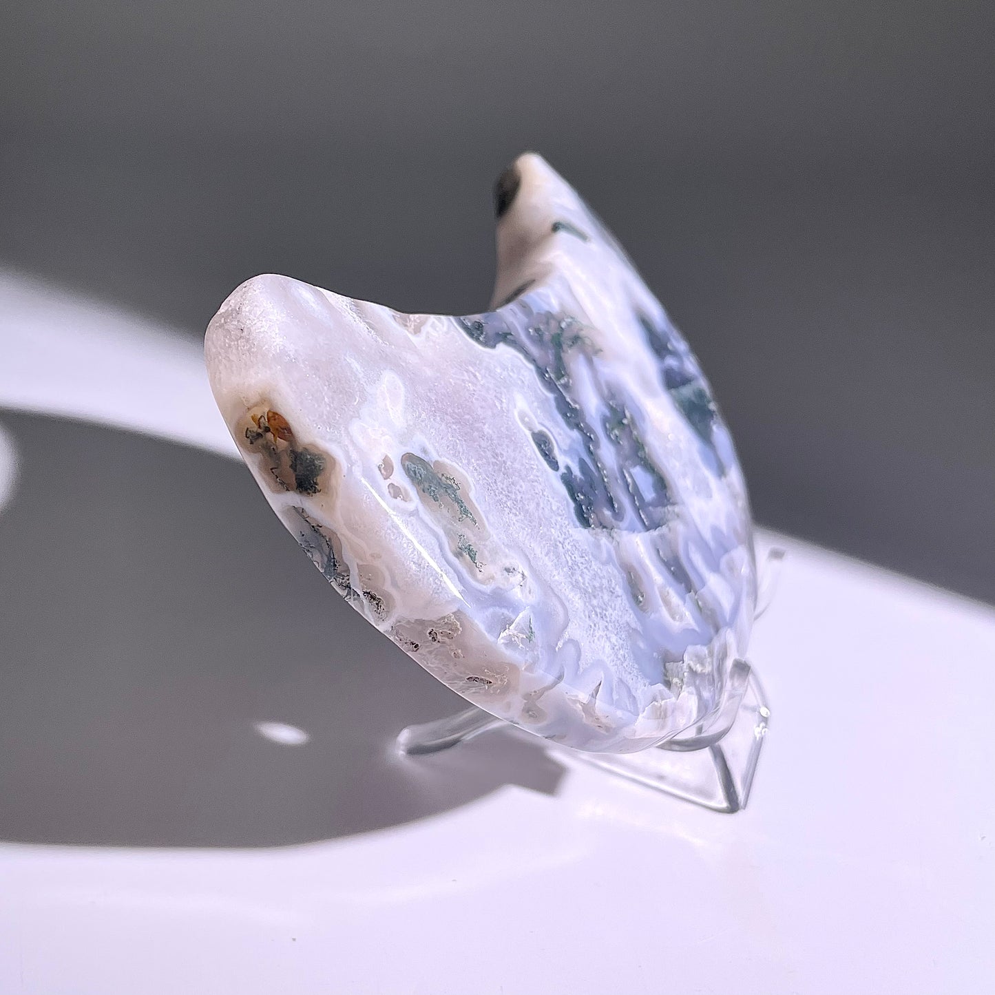 B426◇１点物◇モスアゲート  ムーン◇120×66×19mm◇天然石・鉱物・パワーストーン