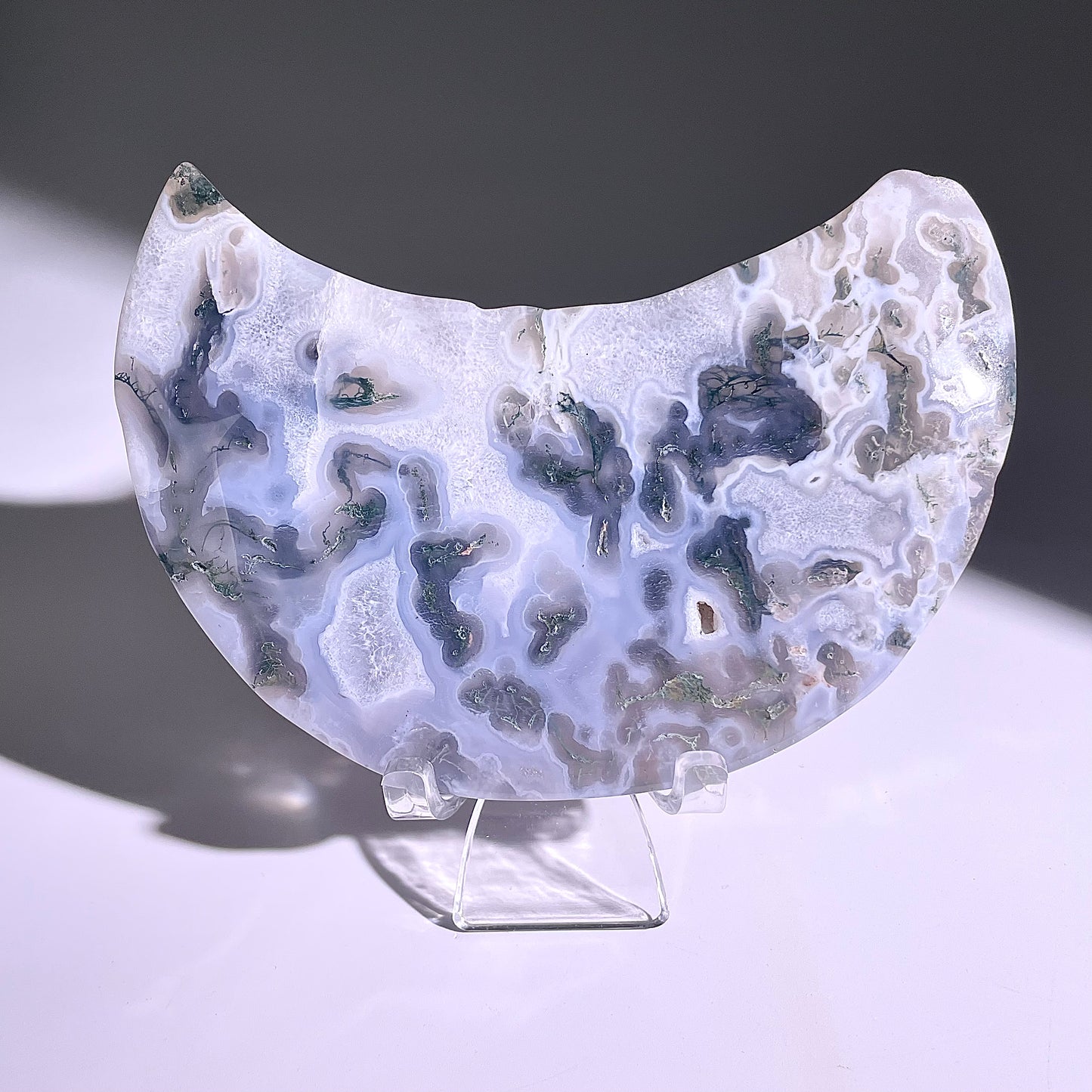 B426◇１点物◇モスアゲート  ムーン◇120×66×19mm◇天然石・鉱物・パワーストーン