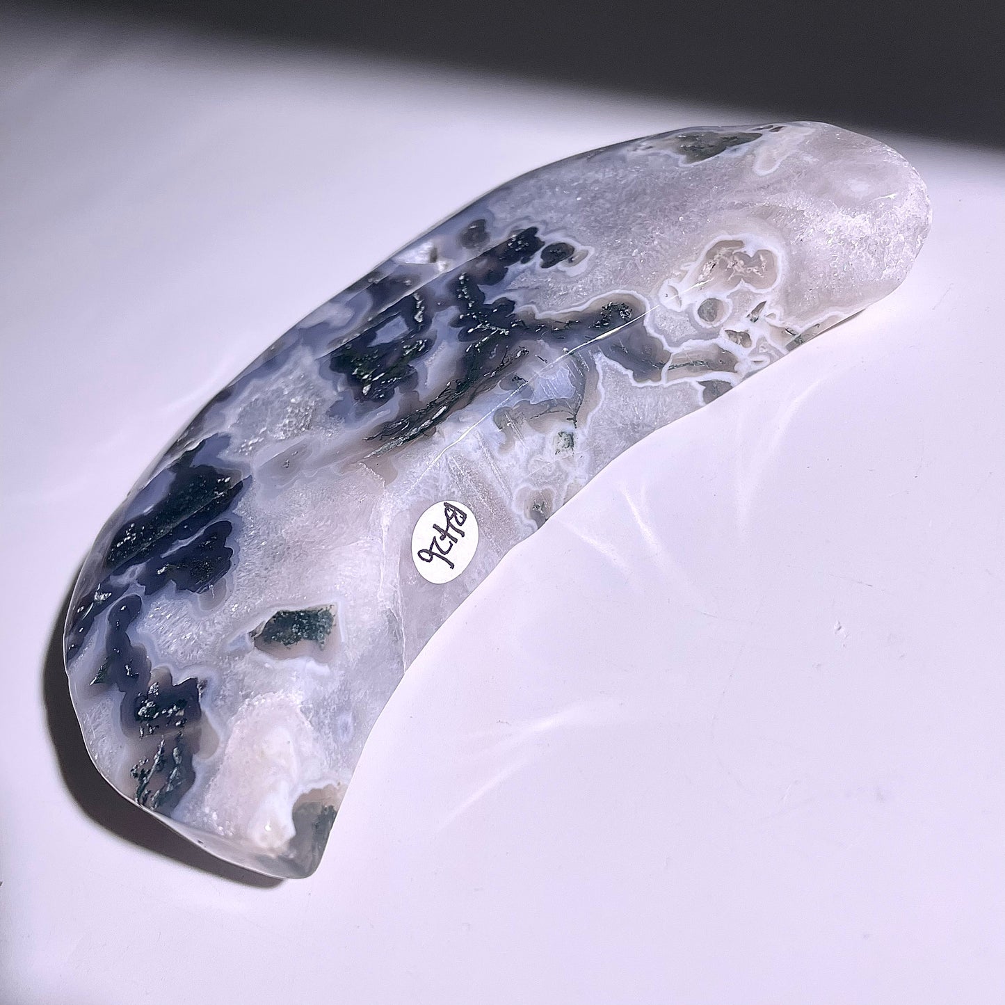 B426◇１点物◇モスアゲート  ムーン◇120×66×19mm◇天然石・鉱物・パワーストーン