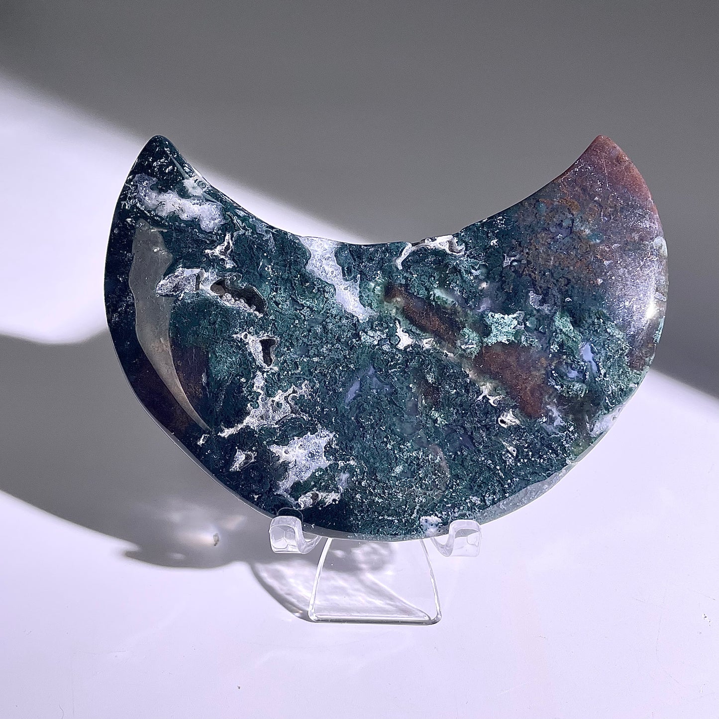 B427◇１点物◇モスアゲート  ムーン◇121×63×18mm◇天然石・鉱物・パワーストーン