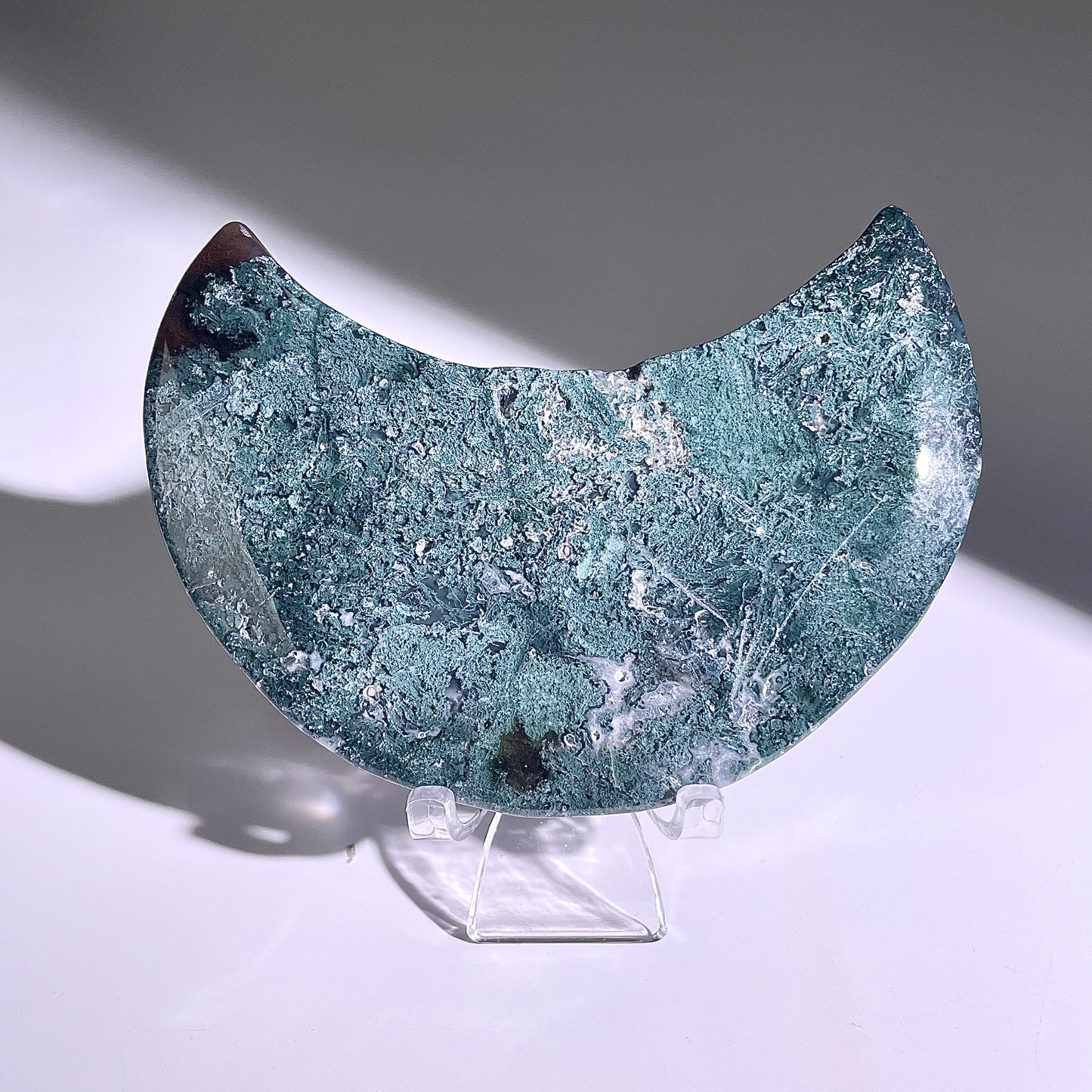 B427◇１点物◇モスアゲート  ムーン◇121×63×18mm◇天然石・鉱物・パワーストーン