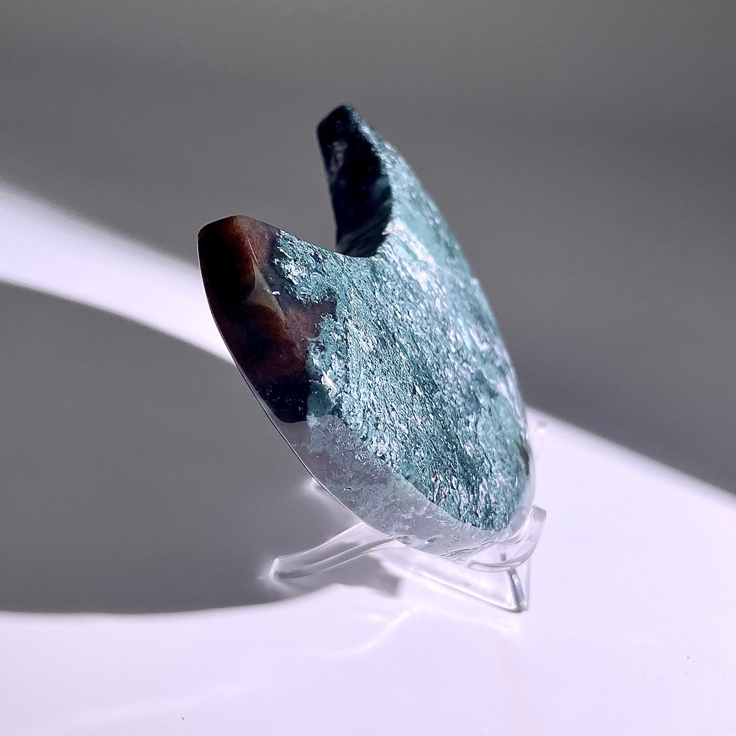 B427◇１点物◇モスアゲート  ムーン◇121×63×18mm◇天然石・鉱物・パワーストーン