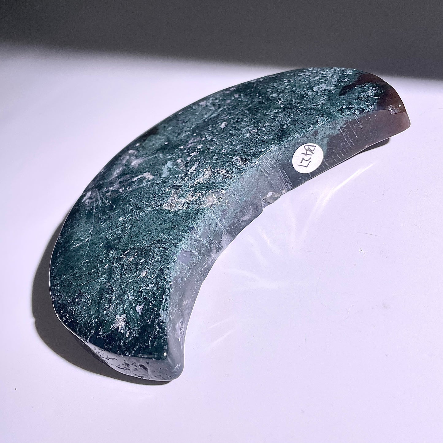 B427◇１点物◇モスアゲート  ムーン◇121×63×18mm◇天然石・鉱物・パワーストーン