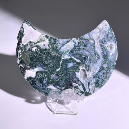 B429◇１点物◇モスアゲート  ムーン◇121×73×19mm◇天然石・鉱物・パワーストーン