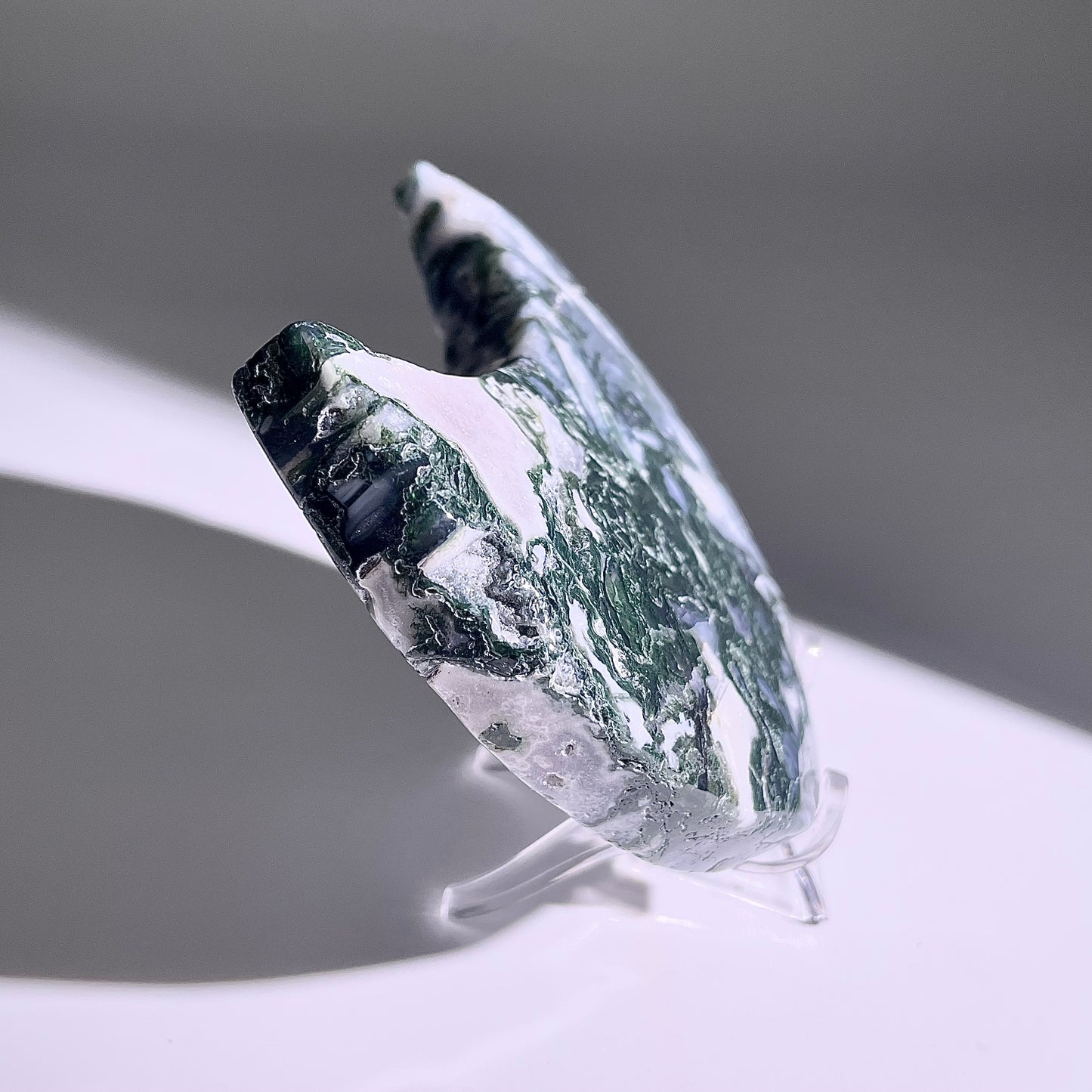 B429◇１点物◇モスアゲート  ムーン◇121×73×19mm◇天然石・鉱物・パワーストーン