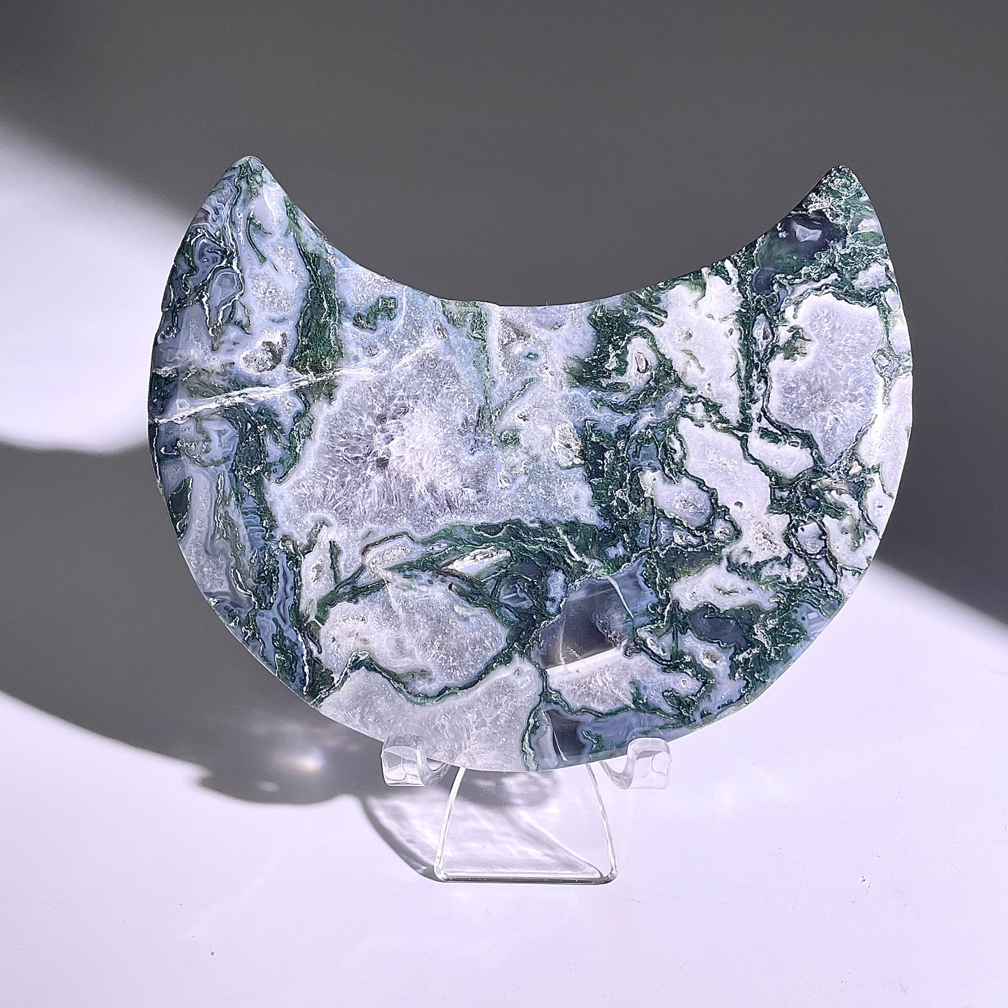 B429◇１点物◇モスアゲート  ムーン◇121×73×19mm◇天然石・鉱物・パワーストーン