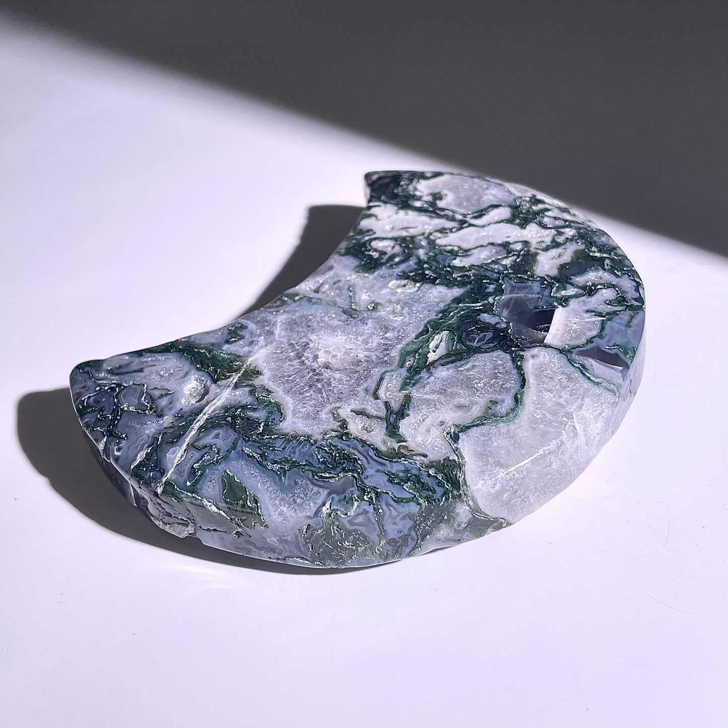 B429◇１点物◇モスアゲート  ムーン◇121×73×19mm◇天然石・鉱物・パワーストーン