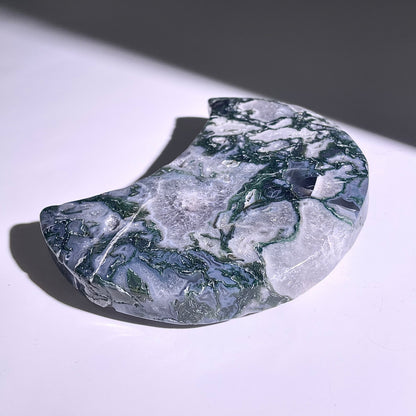 B429◇１点物◇モスアゲート  ムーン◇121×73×19mm◇天然石・鉱物・パワーストーン