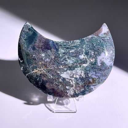 B431◇１点物◇モスアゲート  ムーン◇120×70×17mm◇天然石・鉱物・パワーストーン