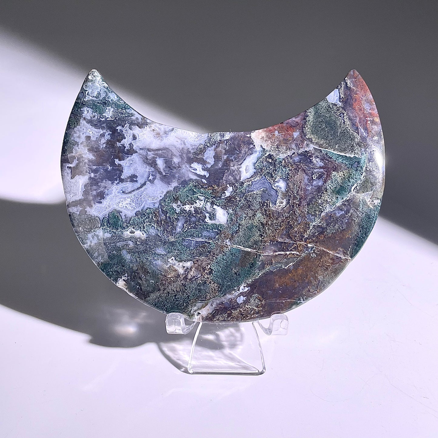 B431◇１点物◇モスアゲート  ムーン◇120×70×17mm◇天然石・鉱物・パワーストーン