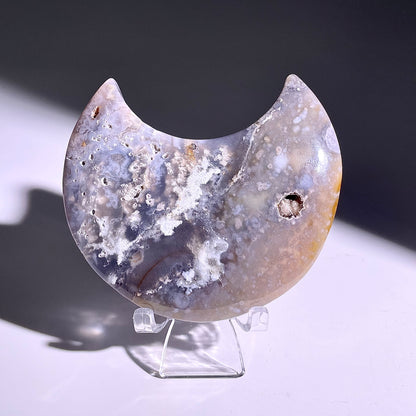 B433◇１点物◇モスアゲート  ムーン◇93×60×25mm◇天然石・鉱物・パワーストーン