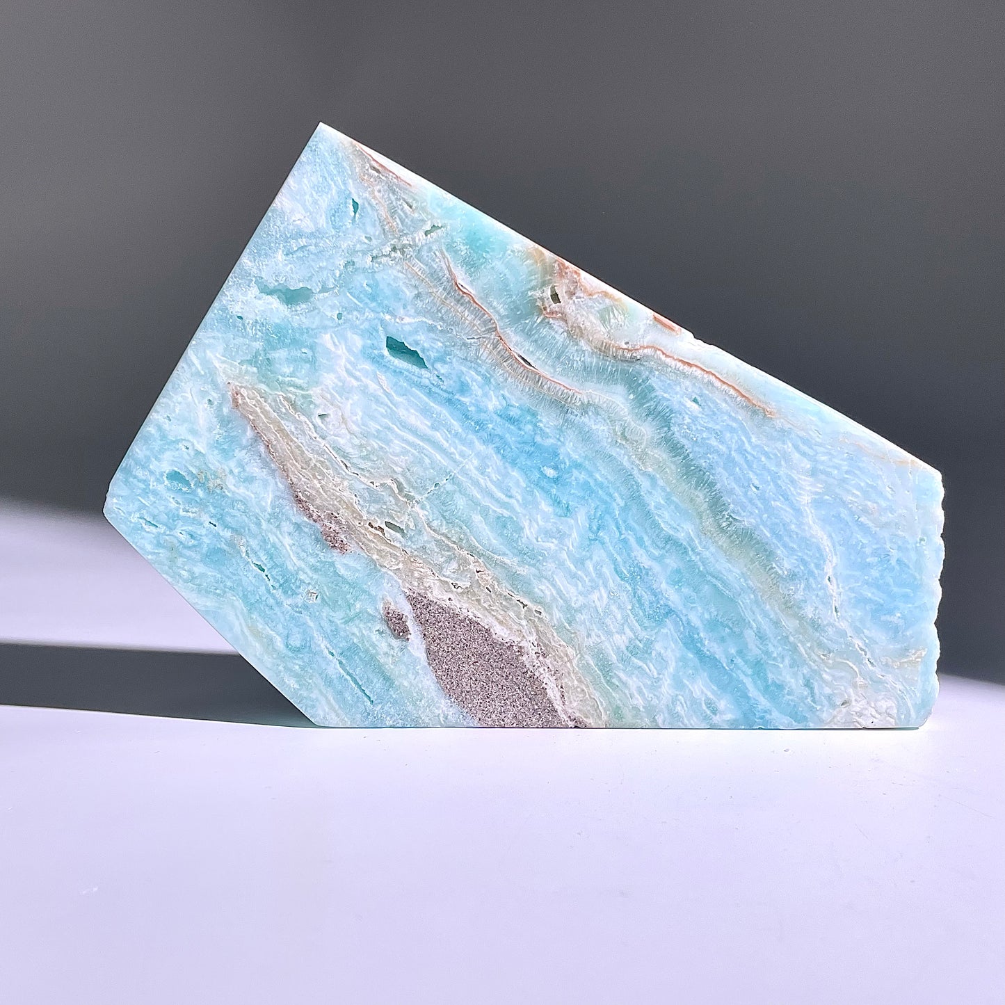 A165◇１点物◇ヘミモルファイト スライス ◇150×96×10mm◇天然石・鉱物・パワーストーン