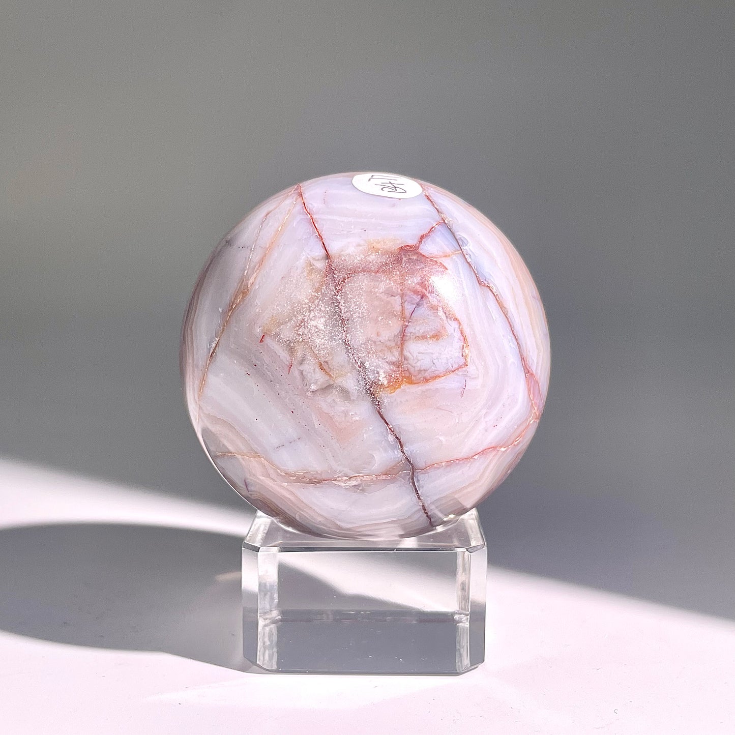 B477◇１点物◇アメジストのアゲート ボール◇55×55×55mm◇天然石・鉱物・パワーストーン