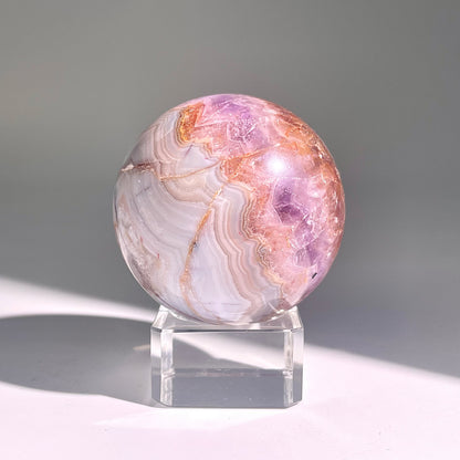 B477◇１点物◇アメジストのアゲート ボール◇55×55×55mm◇天然石・鉱物・パワーストーン