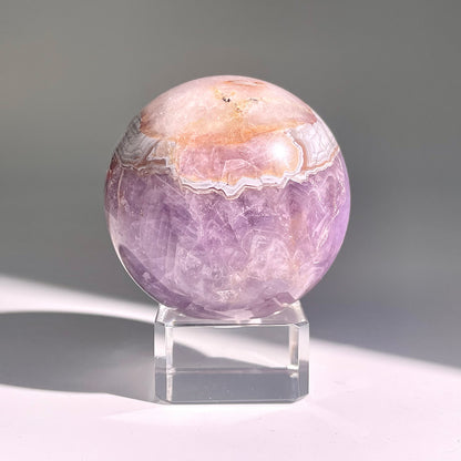 B482◇１点物◇アメジストのアゲート ボール◇56×56×56mm◇天然石・鉱物・パワーストーン