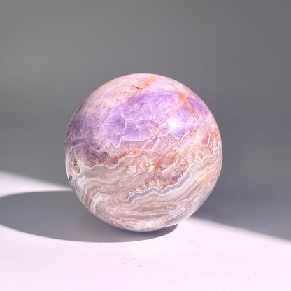 B483◇１点物◇アメジストのアゲート ボール◇65×65×65mm◇天然石・鉱物・パワーストーン