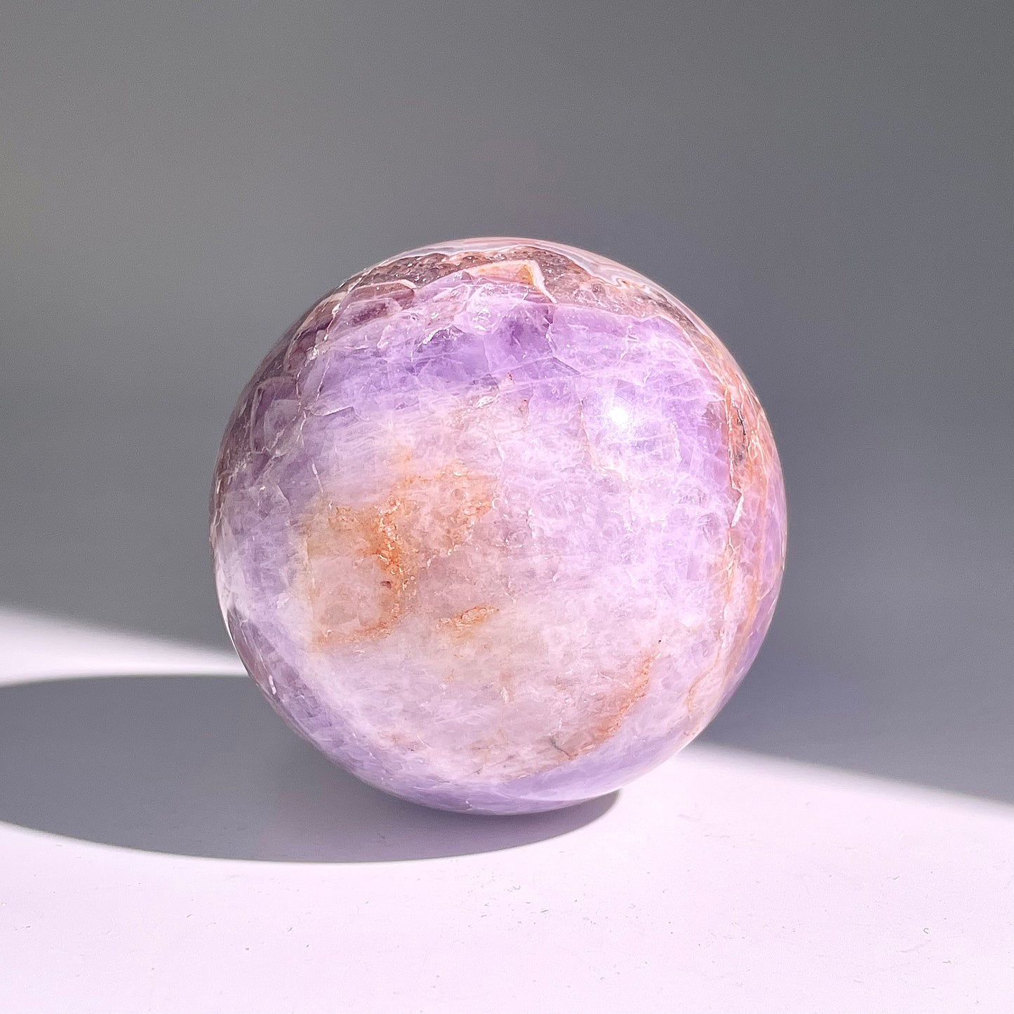 B483◇１点物◇アメジストのアゲート ボール◇65×65×65mm◇天然石・鉱物・パワーストーン