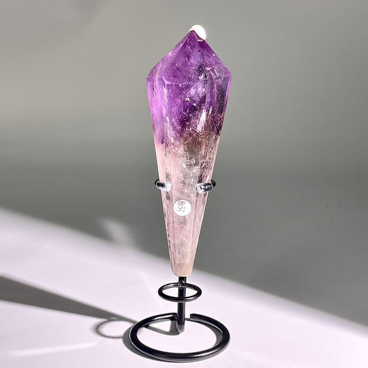 B533◇１点物◇アメジスト サセプター◇143×45×42mm◇天然石・鉱物・パワーストーン