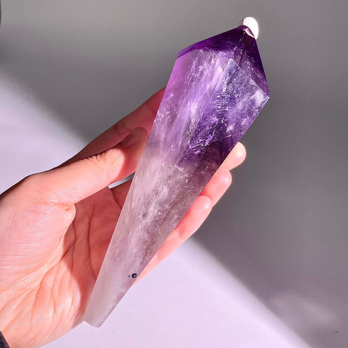 B536◇１点物◇アメジスト サセプター◇156×46×50mm◇天然石・鉱物・パワーストーン