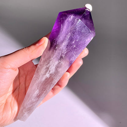 B536◇１点物◇アメジスト サセプター◇156×46×50mm◇天然石・鉱物・パワーストーン