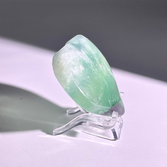 B563◇１点物◇フェザーフローライト  ハート◇49×56×14mm◇天然石・鉱物・パワーストーン