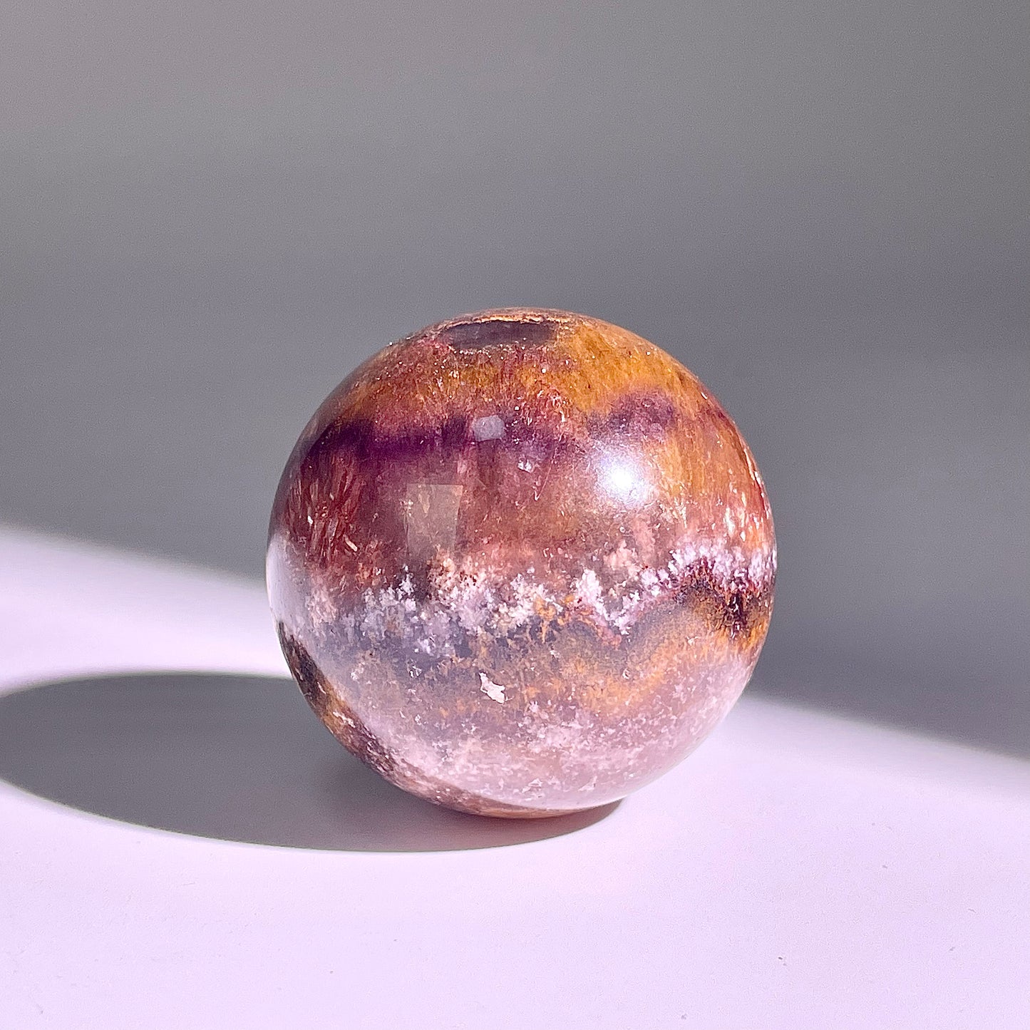 B598◇１点物◇極光蛍石  ボール◇44×44×44mm◇天然石・鉱物・パワーストーン