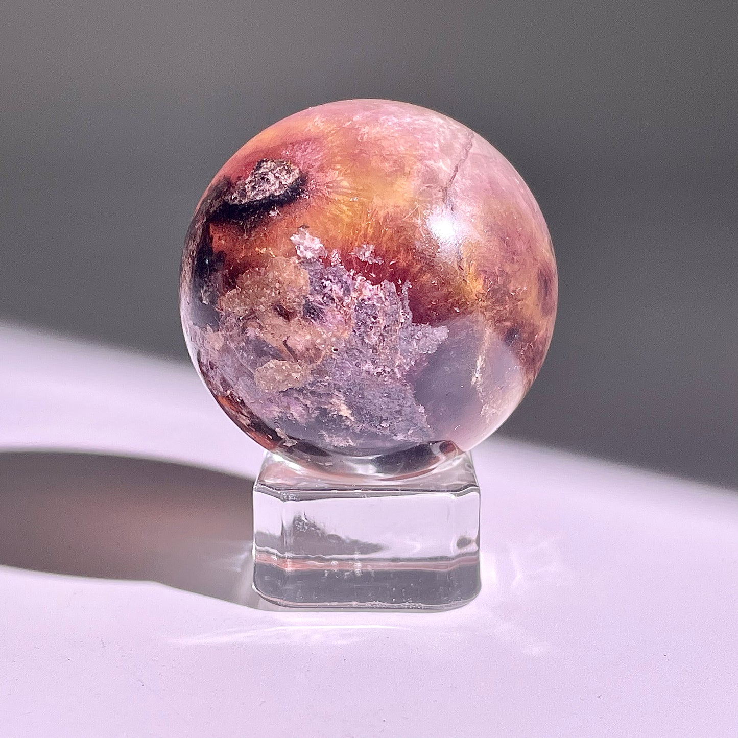 B599◇１点物◇極光蛍石  ボール◇42×42×42mm◇天然石・鉱物・パワーストーン