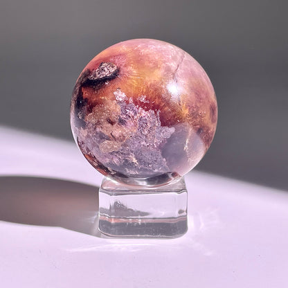 B599◇１点物◇極光蛍石  ボール◇42×42×42mm◇天然石・鉱物・パワーストーン