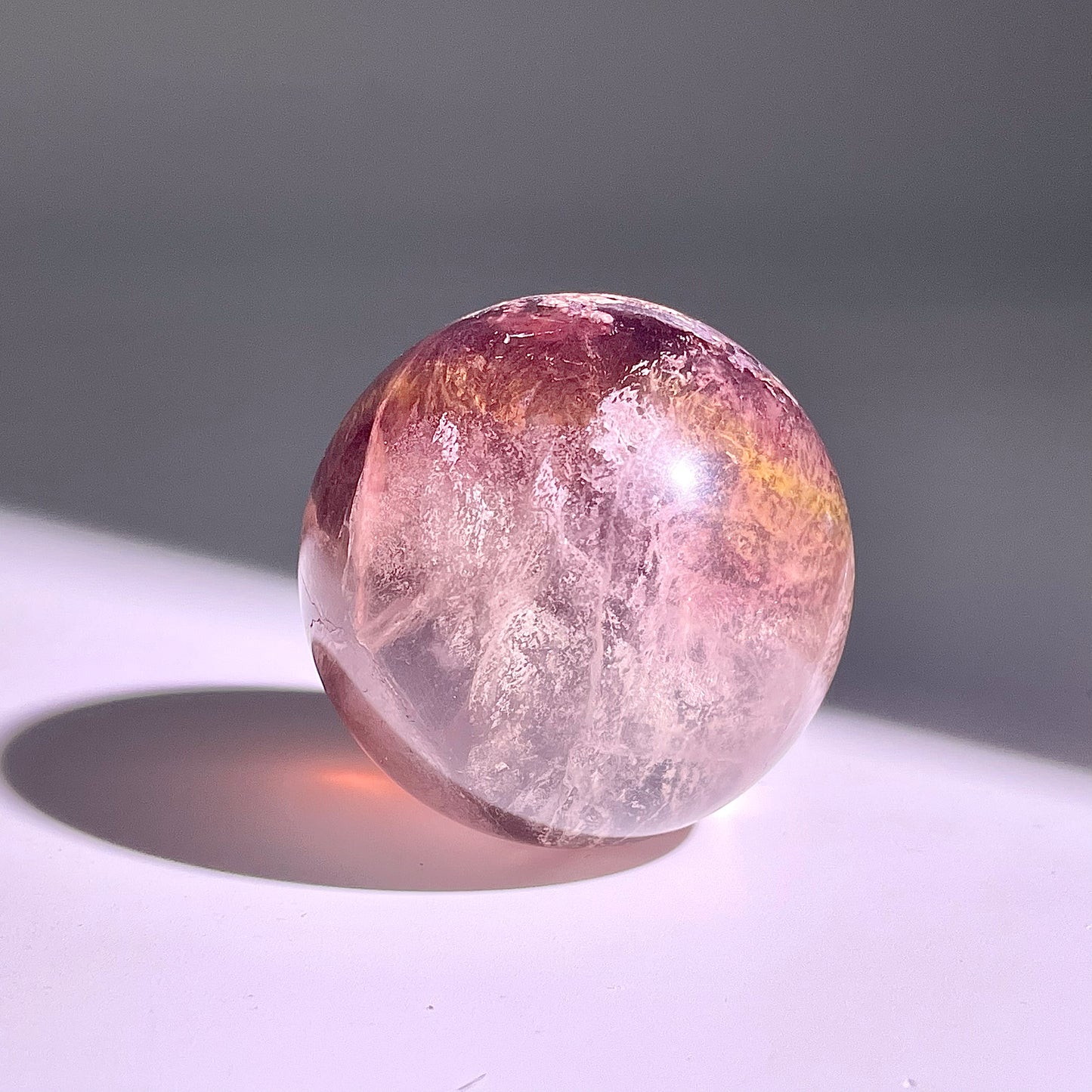 B599◇１点物◇極光蛍石  ボール◇42×42×42mm◇天然石・鉱物・パワーストーン