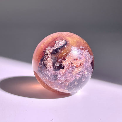 B599◇１点物◇極光蛍石  ボール◇42×42×42mm◇天然石・鉱物・パワーストーン