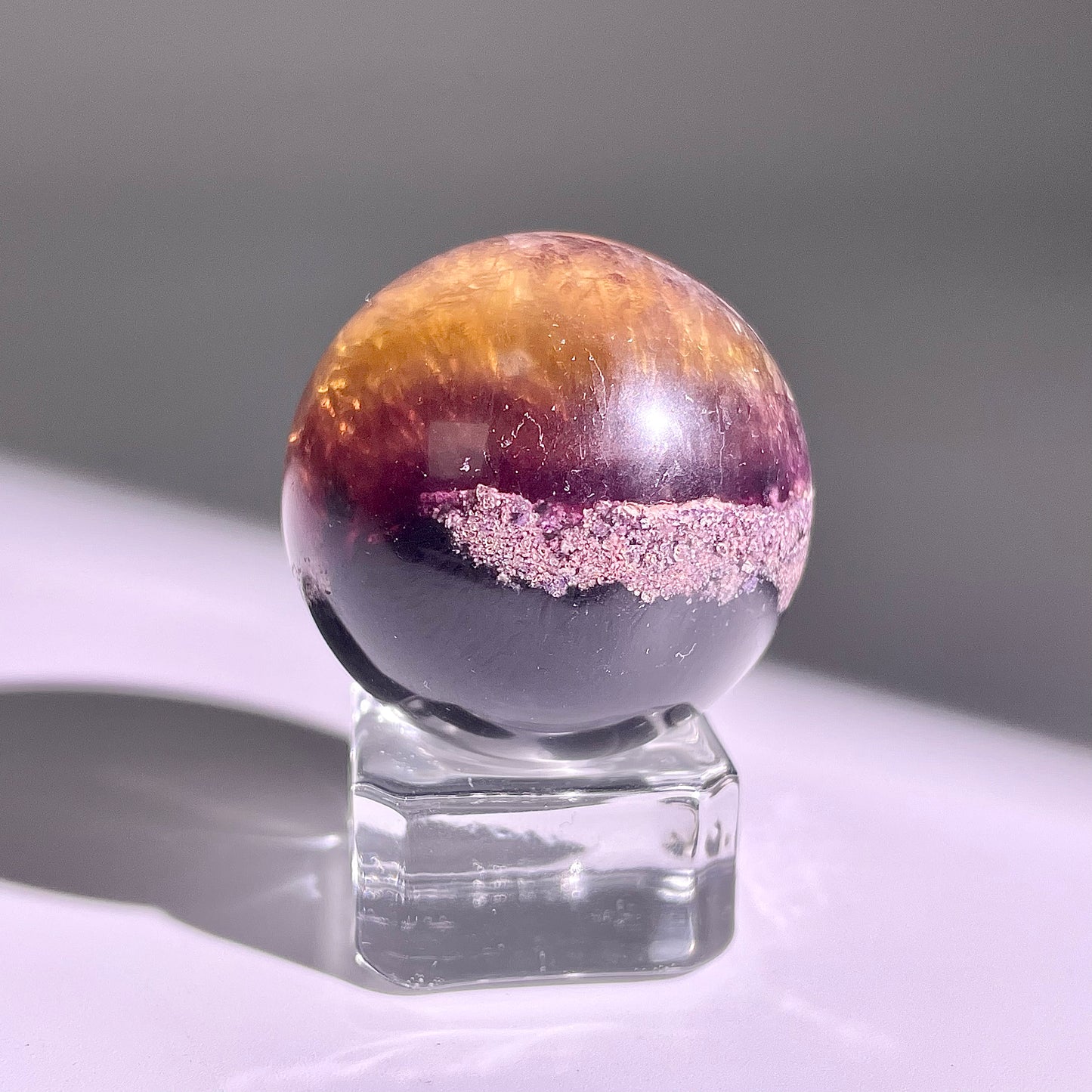 B603◇１点物◇極光蛍石  ボール◇34×34×34mm◇天然石・鉱物・パワーストーン