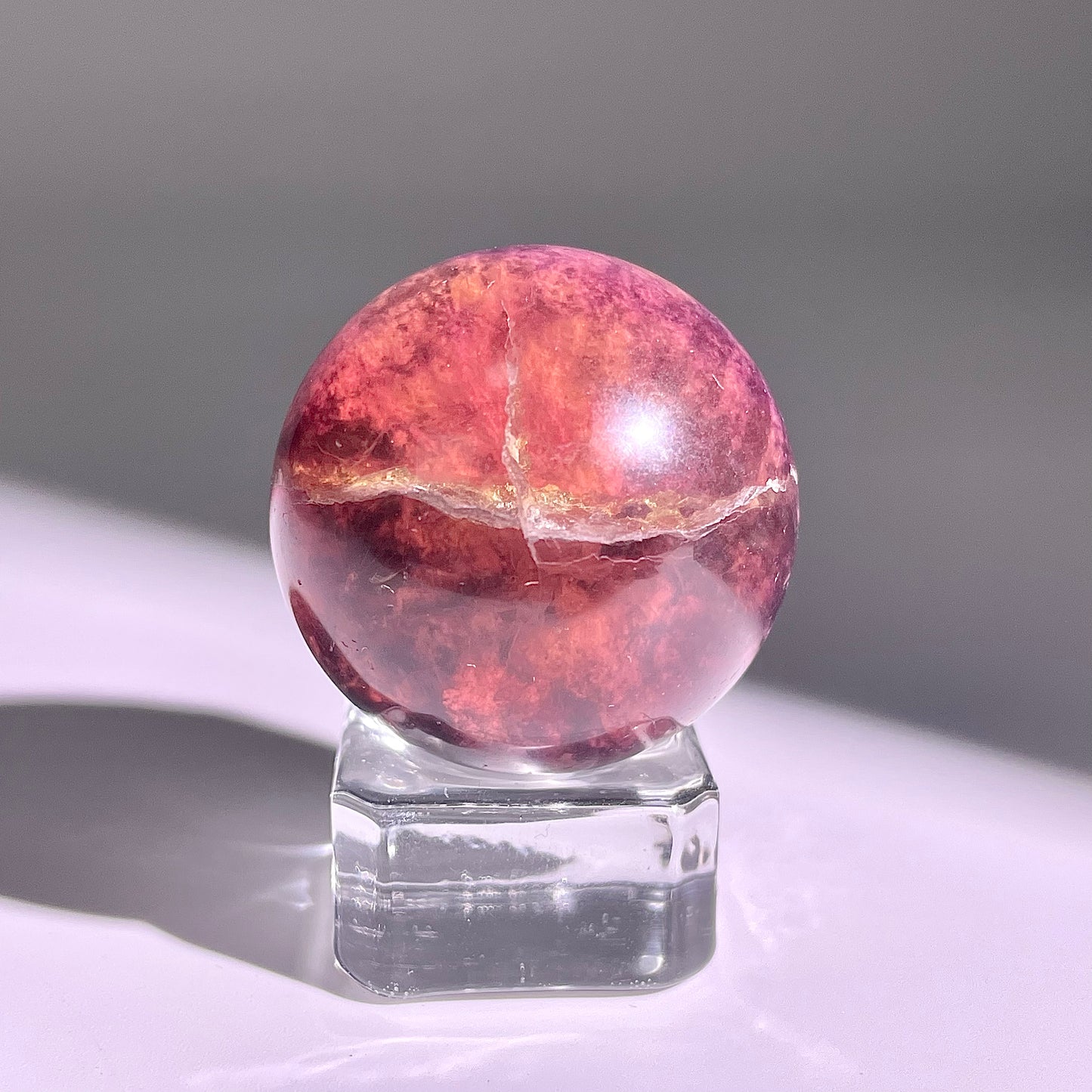 B603◇１点物◇極光蛍石  ボール◇34×34×34mm◇天然石・鉱物・パワーストーン